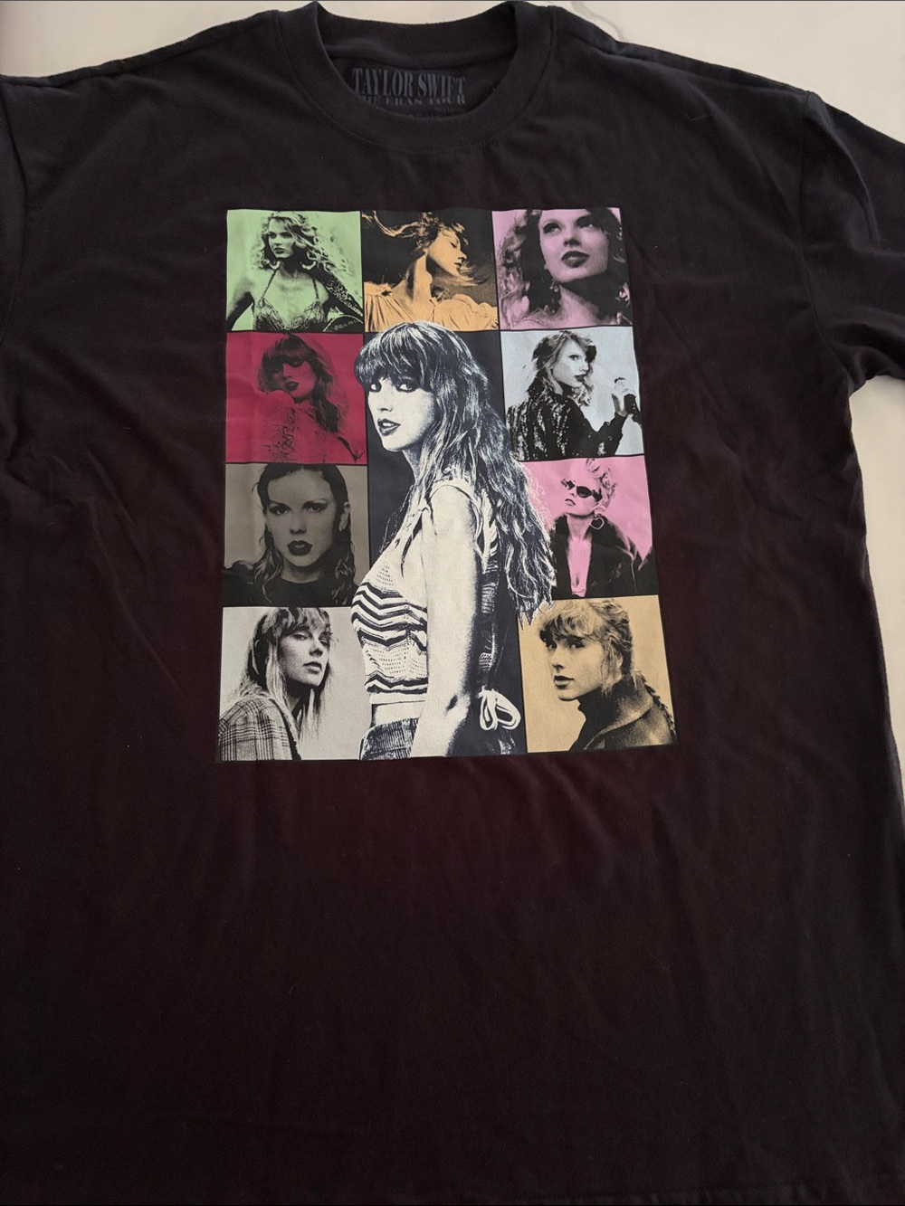 Taylor Swift Black Multi-Panel Photo Grid Tee small